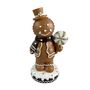 Gingerbread Man with top hat and scarf 10.5x8.5x19cm