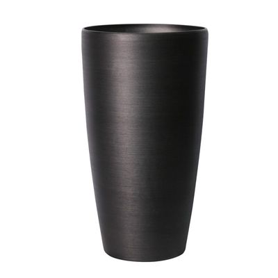 Hortus Lite - Metallic Look Tall Planter - Dk Grey - Dia 40 x H75.5cm