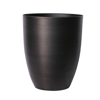 Hortus Lite - Metallic Look Plastic Shaped Planter - Dk Grey - Dia 43 x H52.5cm