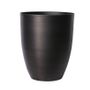 Hortus Lite - Metallic Look Plastic Shaped Planter - Dk Grey - Dia35 x H42.5cm