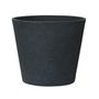 Hortus Lite - Aged Effect Plastic Planter - Charcoal Black - Dia 50 x H44.5cm