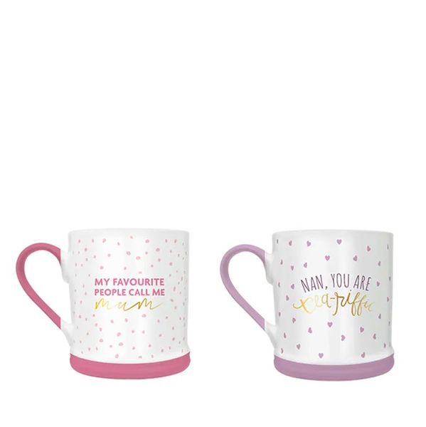 Mum Nan Tankard Mugs Set of 2