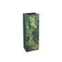 Gift Bag Christmas Foliage and Pinecones - Green / Gold - Bottle Bag