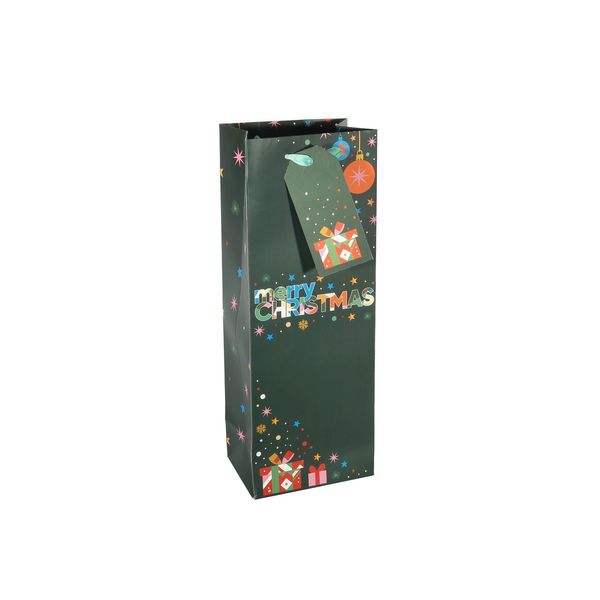 Gift Bag Merry Christmas - Bottle Bag