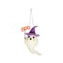 Felt Boo Ghost with Witches Hat Hanging Decoration - H11cm