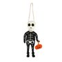 Felt  Skeleton holding Pumpkin Hanging Decoration - H14.5cm