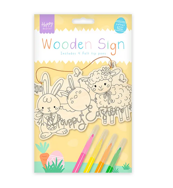 Easter Colour Your Own Wooden Sign
