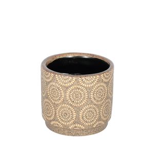 Hortus Hamilton Linea Pot - Brown - Dia11.5 x H10.5cm