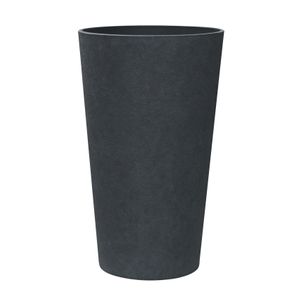Hortus Lite - Aged Effect Tall Plastic Planter - Charcoal Black - Dia 45.5 x H76