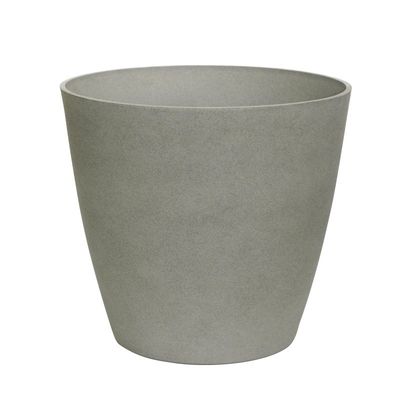 Hortus Lite - Aged Effect Plastic Planter - Cement Grey - Dia 40 x H 43cm