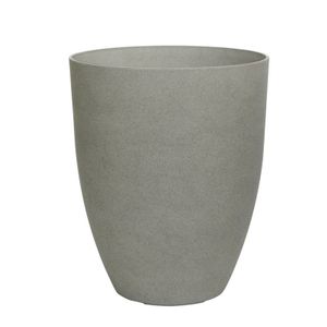 Hortus Lite - Aged Effect Plastic Mid Planter - Cement Grey - Dia 43 x H52.5