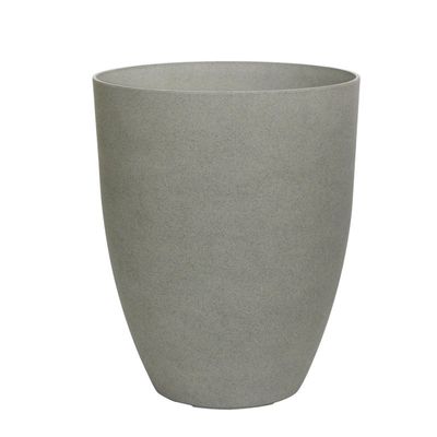 Hortus Lite - Aged Effect Plastic Mid Planter - Cement Grey - Dia 28 x H34.5