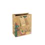 Kraft Gift Bag with Reindeer and Parcels  M - 25x21cm