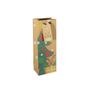 Kraft Gift Bag with Reindeer and Parcels - Bottle Bag 