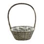 M&S 35x28cm Oval Grey-Wash Christmas Classic Basket w/Handle Xmas 2021