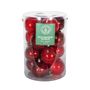 Pearlised Red Baubles PVC  Tube - 8cm -16 Pcs