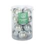 Pearlised Silver Baubles PVC Tube - 8cm -16 Pcs
