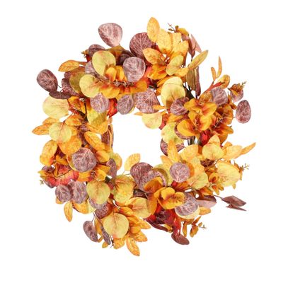 Essential Wreath  Autumn Colour Leaves  - 50cm
