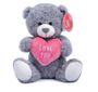 Grey Love You Heart Bear (25cm