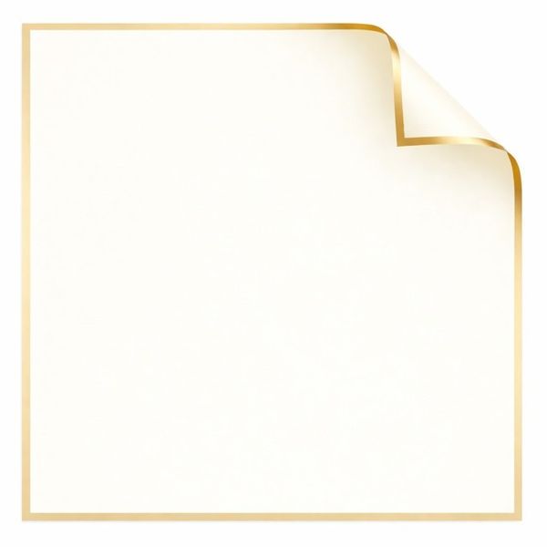 Cream W/Gold Border Sheet- 57x57cm (Pk100)_1