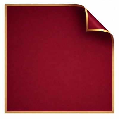 Wine Red W/Gold Border Sheet- 57x57cm (Pk100)_1