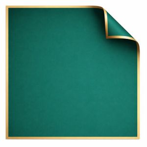 Green W/Gold Border Sheet- 57x57cm (Pk100)_1