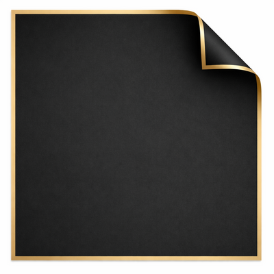 Black W/Gold Border Sheet- 57x57cm (Pk100)_1