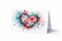 Folding - Watercolour Heart - Packs of 25