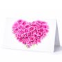 Folding- Pink Rose Heart - Packs of 25