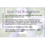 Hand Tie Arrangements Care Card (x50)