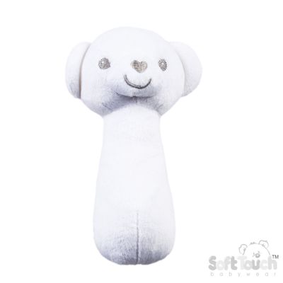 White Eco Recycled Bear Squeaky Toy 