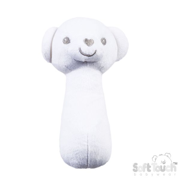 White Eco Recycled Bear Squeaky Toy 