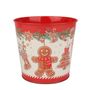 Metal Planter - Gingerbread Man with PET Liner - Dia14 x H11.5cm