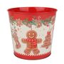 Metal Planter - Gingerbread Man with PET Liner - Dia16 x H15.5cm