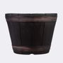 Black Oakwood Barrel Planter (34cm)