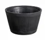 Black Oakwood Barrel Planter