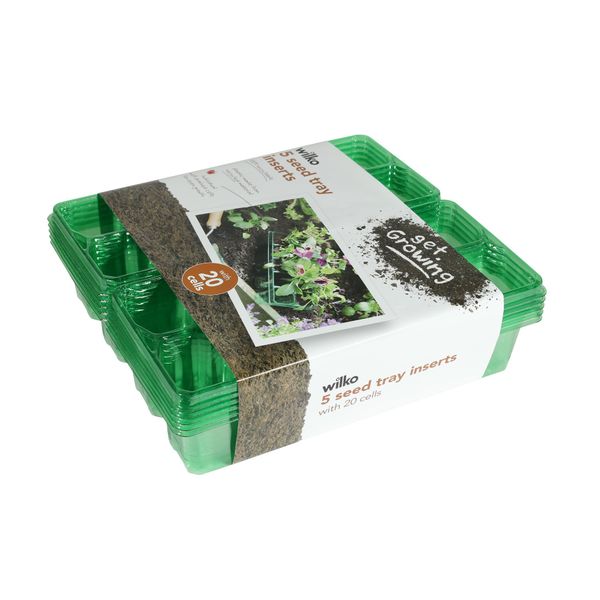 521567-Seed Tray Green PET 2 x 10 Insert 5pk