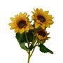 38cm Sunflower Spray x3 Yellow