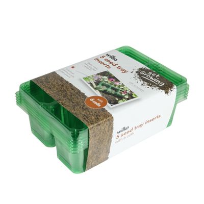 521566-Seed Tray Green PET 6 Insert 5pk