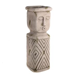 AZTEC PILLAR PLANTER 18CM X 17.5CM X 51.5CM