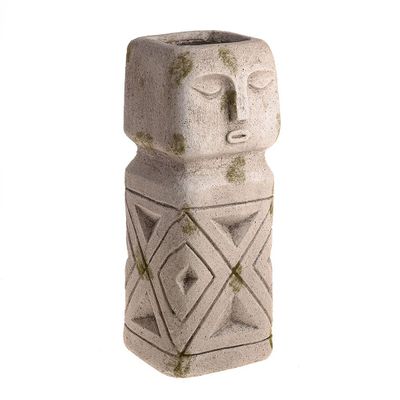 AZTEC PILLAR PLANTER 17CM X 17CM X 42CM