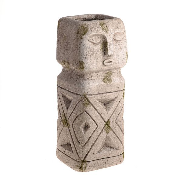 AZTEC PILLAR PLANTER 17CM X 17CM X 42CM