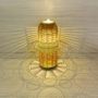Wicker effect tall water feature light brown 65cm (Outdoor use)
