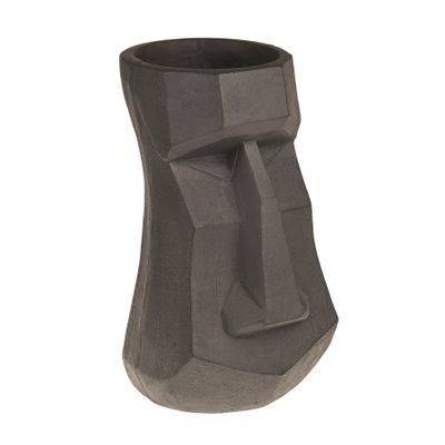 Fibre Clay Moai Easter Island Planter Grey 25Cm