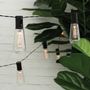 10 Solar Bulb String Lights 3.8m Battery Powered with 2 functions