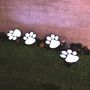 Set of 4 Solar Paw Lights Battery Powered with 2 Functions. Paw size 9x8.5x9cm