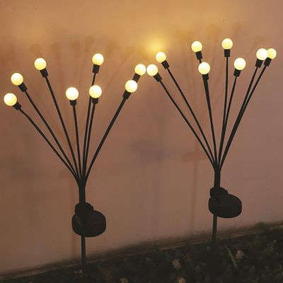 Pack of 2 Solar Firefly lights . 6 lights per set. 70cm Height inc the spike.