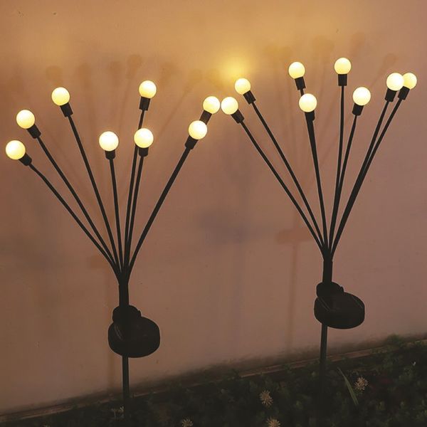 Pack of 2 Solar Firefly lights . 6 lights per set. 70cm Height inc the spike.