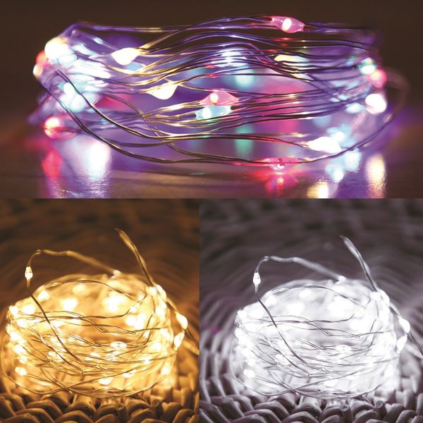 200 Solar Copper Wire String Lights 1m with 2 Functions. 3 Asst cols