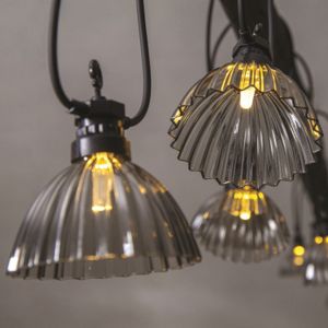 Set of 10 Warm White LED Umberella Shell Lamp Lights 3.8m 2 Functions.